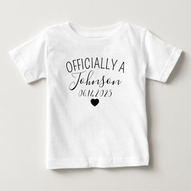 Camiseta De Bebé Día de Adopción personalizado Camisas Pequeñas, Na (Anverso)