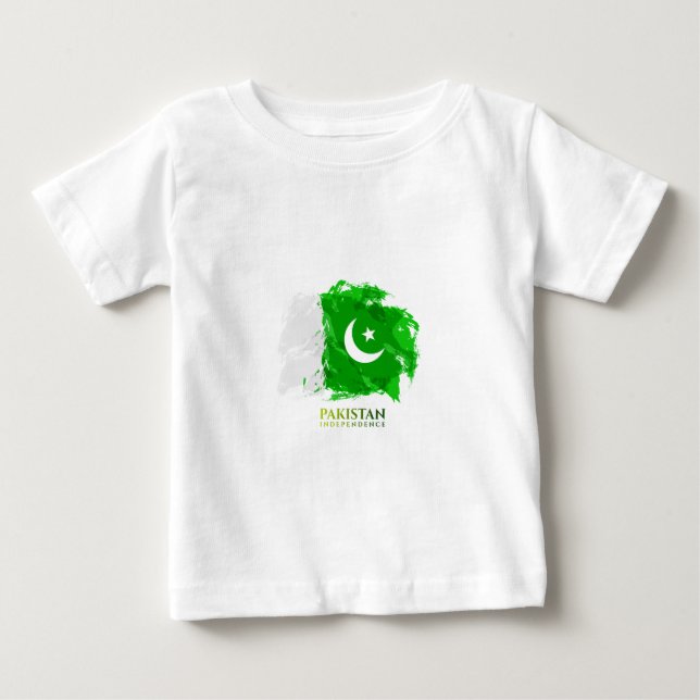 Camiseta De Bebé Día de la Independencia de la Bandera de Pakistán (Anverso)