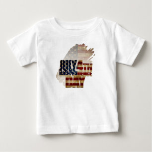 Camiseta De Bebé Día de la Independencia del 4 de julio Diseño de b