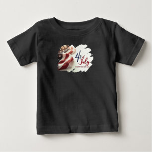 Camiseta De Bebé Día de la Independencia del 4 de Julio Diseño Patr