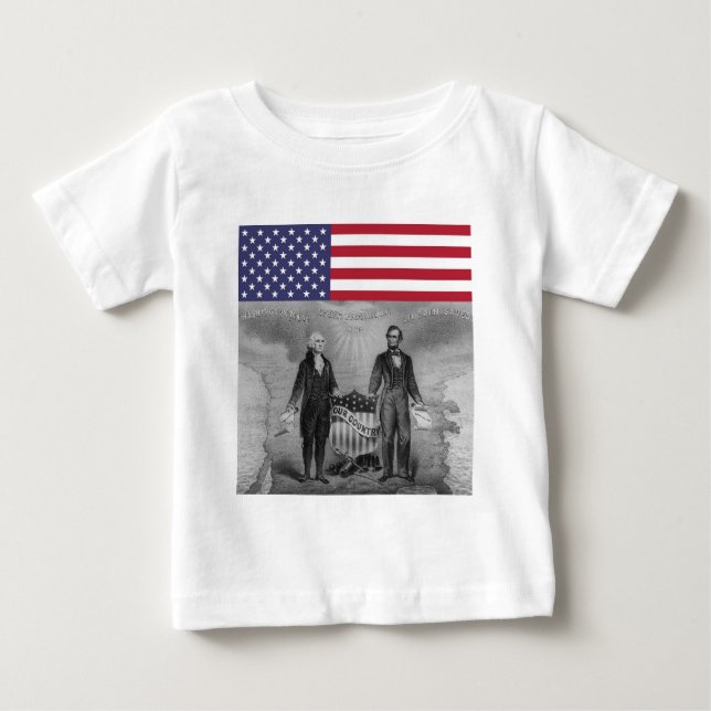 Camiseta De Bebé Día de la Independencia George Washington Abraham  (Anverso)