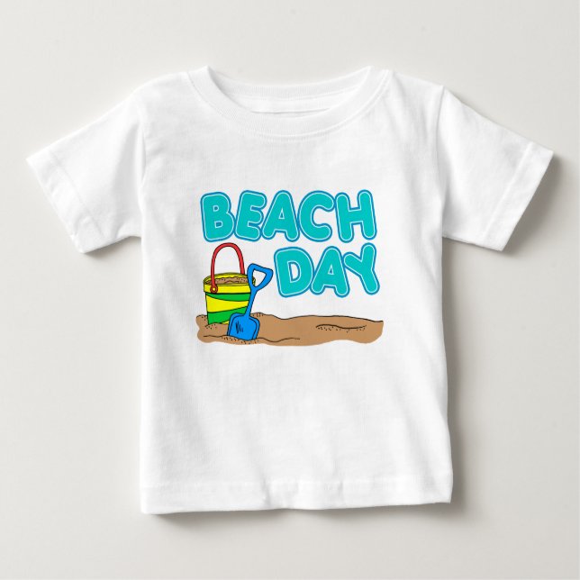 Camiseta De Bebé Día de la playa (Anverso)