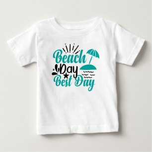 Camiseta De Bebé Día de la playa mejor día - 68634