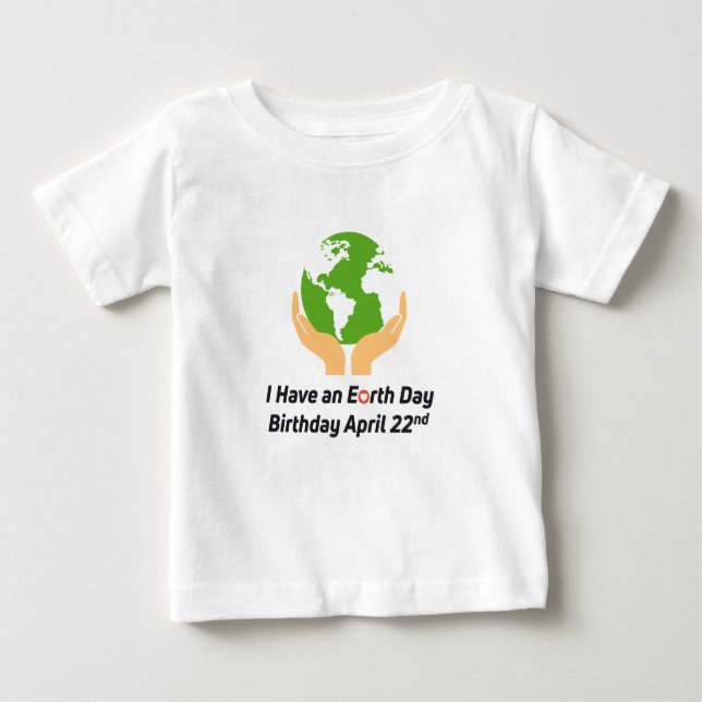 Camiseta De Bebé Día de la Tierra cumpleaños 22 de abril (Anverso)