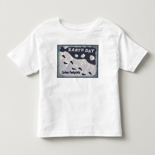 Camiseta De Bebé Día de la Tierra - Huellas de carbono (Anverso)