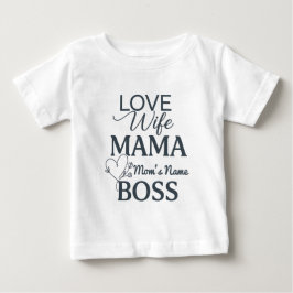 Camiseta De Bebé Día de las Madres - ama a la jefa mamá