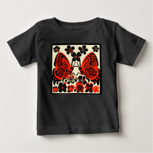 Camiseta De Bebé Día de las Mariposas Muertas Woodcut 3