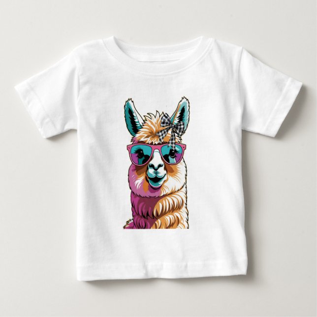 Camiseta De Bebé Día de Llama (Anverso)