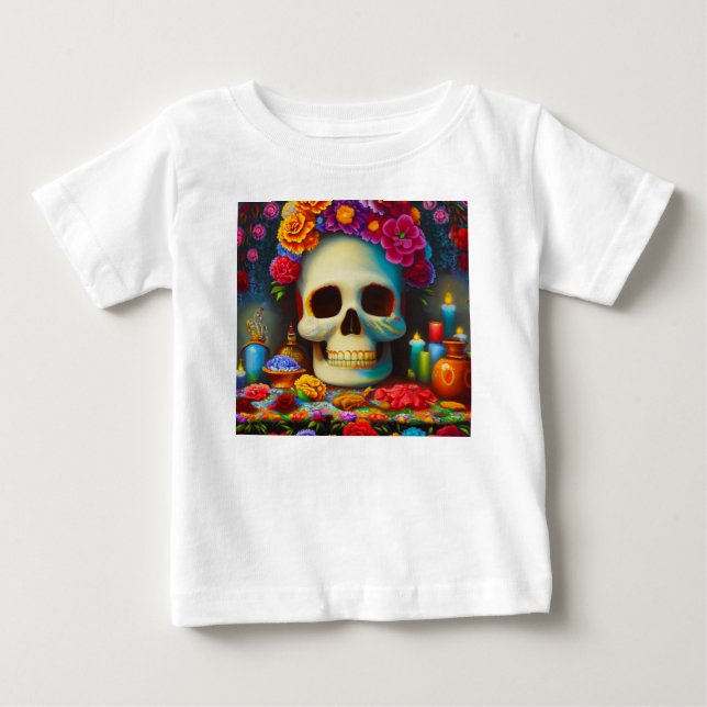 Camiseta De Bebé Día de los Muertos 4 (Anverso)