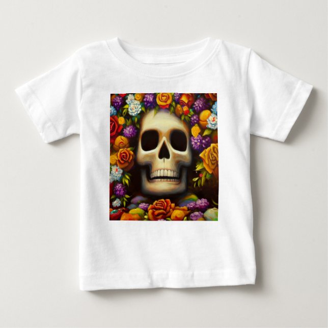 Camiseta De Bebé Día de los Muertos de Ofendra 5 (Anverso)