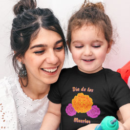 Camiseta De Bebé Día de los Muertos Marigold Trio