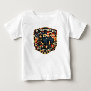 Camiseta De Bebé Día de los Primeros Respondedores Honor Servicio S