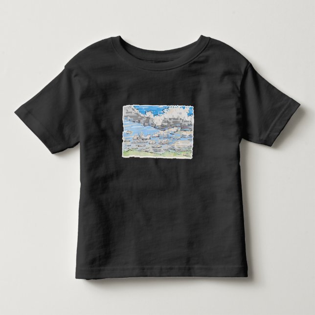 Camiseta De Bebé Día de nubes (Anverso)