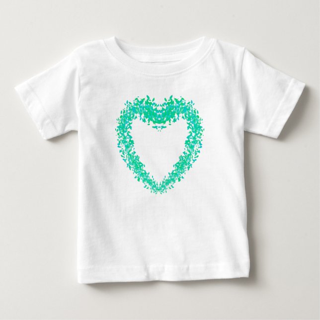 Camiseta De Bebé Día de San Patentes, trébol abstracto de corazones (Anverso)