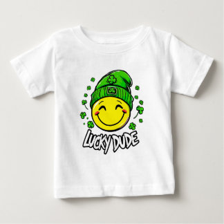 Camiseta De Bebé Día de San Patricio Cara Sonriente Chico Afortunad