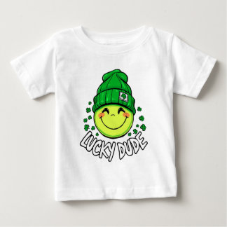 Camiseta De Bebé Día de San Patricio Cara Sonriente Chico Afortunad
