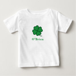 Camiseta De Bebé Día de San Patricio | Diseño de Trébol con Nombre 