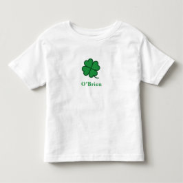 Camiseta De Bebé Día de San Patricio | Diseño de trébol con nombre 