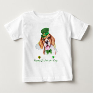 Camiseta De Bebé Día de San Patricio divertido Beagle dorado