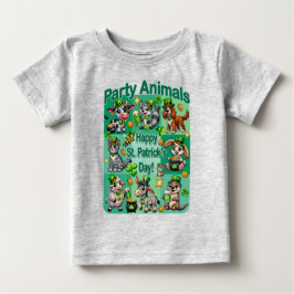 Camiseta De Bebé Día de San Patricio Divertido y "Animales de Fiest