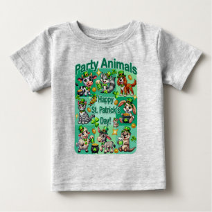 Camiseta De Bebé Día de San Patricio Divertido y "Animales de Fiest