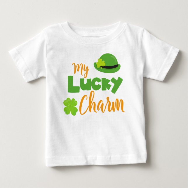 Camiseta De Bebé Día de San Patricio, Gorra Leprechaun, encanto afo (Anverso)