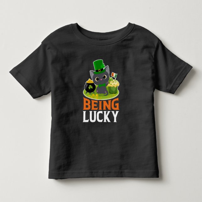 Camiseta De Bebé Día de San Patricio Ser Afortunado (Anverso)