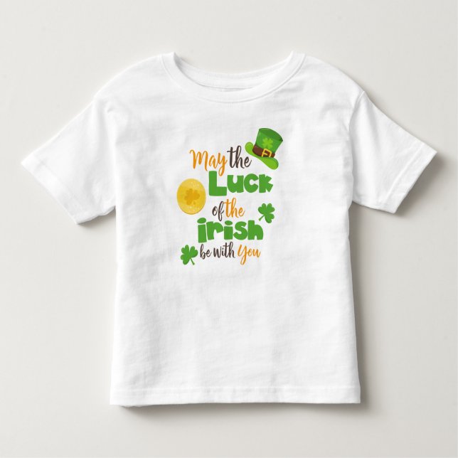 Camiseta De Bebé Día de San Patricio, Suerte de los Irlandeses, Rop (Anverso)