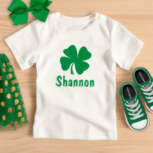 Día de San Patricio Trébol Verde Nombre Personaliz