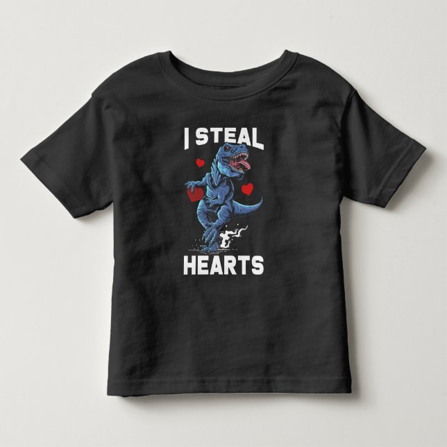 Camiseta De Bebé Día de San Valentín Corazones niño Trex Lover (Anverso)