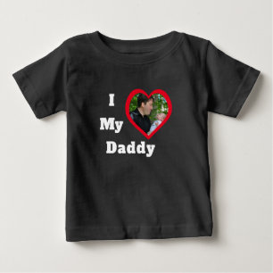 Camiseta De Bebé Día de San Valentín Foto de Papá Texto Te Amo a Mi