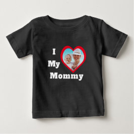 Camiseta De Bebé Día de San Valentín Madres Foto Texto Me Encanta M