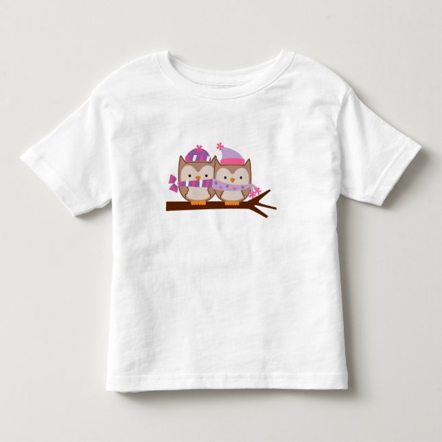Camiseta De Bebé día de San Valentín Owls (Anverso)