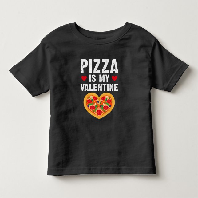 Camiseta De Bebé Día de San Valentín Pizza Fast Food Lover (Anverso)