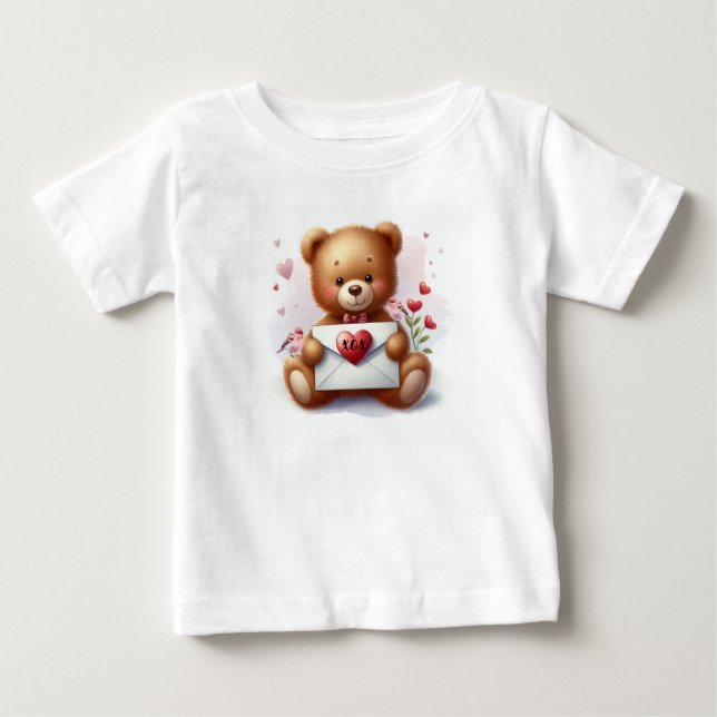Camiseta De Bebé Día de San Valentín Sweet Teddy Bear (Anverso)