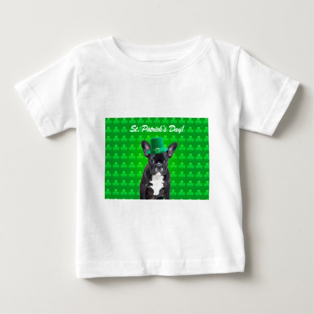 Camiseta De Bebé Día del Bulldog francés San Patricio (Anverso)