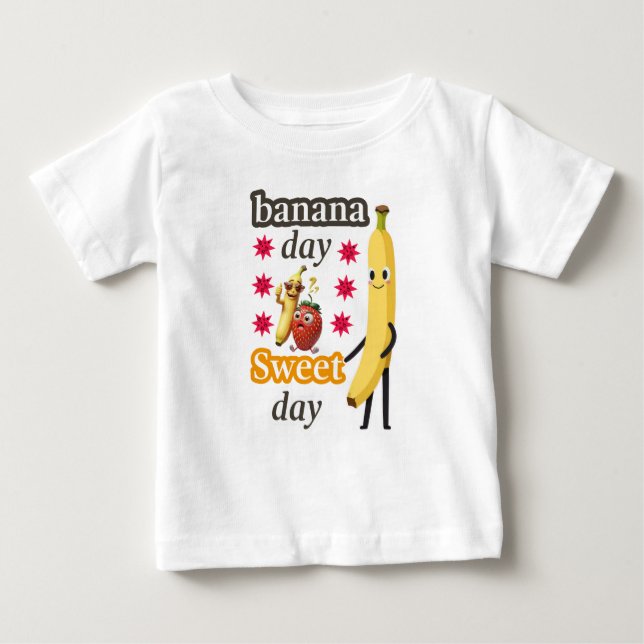 Camiseta De Bebé Día del plátano, día más dulce (Anverso)