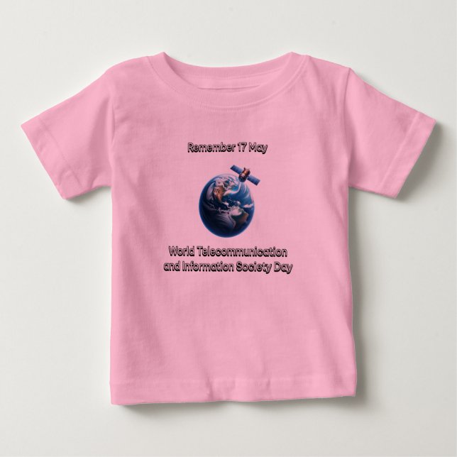 Camiseta De Bebé Día Mundial de las Telecomunicaciones y la Socieda (Anverso)