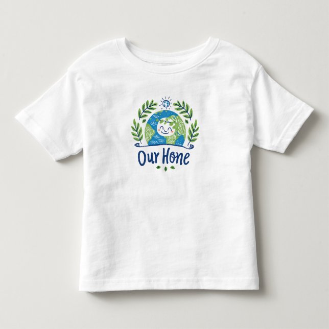 Camiseta De Bebé Día Mundial del Medio Ambiente - Feliz Ilustracion (Anverso)