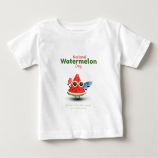 Camiseta De Bebé Día Nacional de la Sandía Arte Cute de Verano