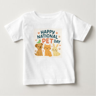 Camiseta De Bebé Día Nacional de las Mascotas