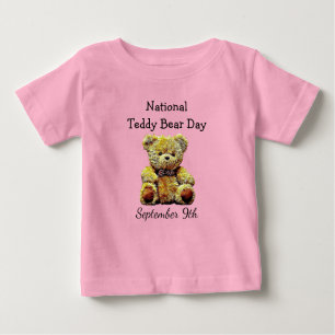 Camiseta De Bebé Día Nacional del Oso de Teddy Noviembre Fiesta