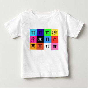 Camiseta De Bebé día pi feliz de bloques de color