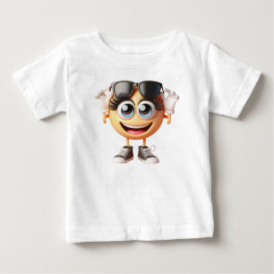 Camiseta De Bebé Día Soleado, Emoji, por Natasha Us