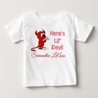 Camiseta De Bebé Diablo Halloween de Lil de Nana personalizada