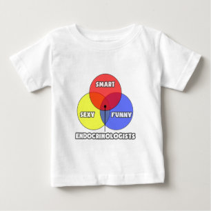 Camiseta De Bebé Diagrama de Venn.. Endocrinólogos