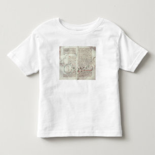 Camiseta De Bebé Diagramas de las medidas y del texto (vitela)