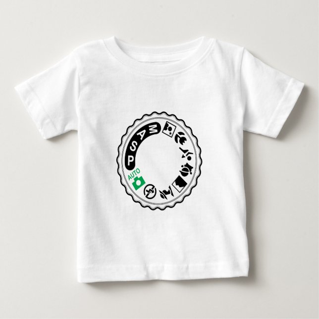 Camiseta De Bebé Dial de la selección de la cámara (Anverso)