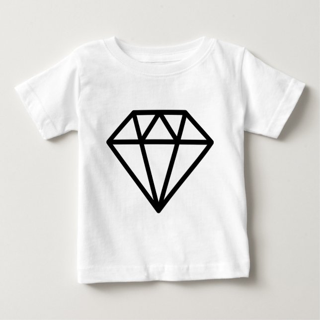 Camiseta De Bebé Diamante simple (Anverso)