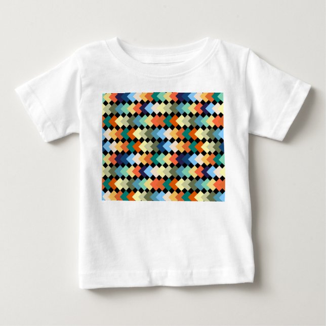 Camiseta De Bebé Diamantes de colores claros (Anverso)